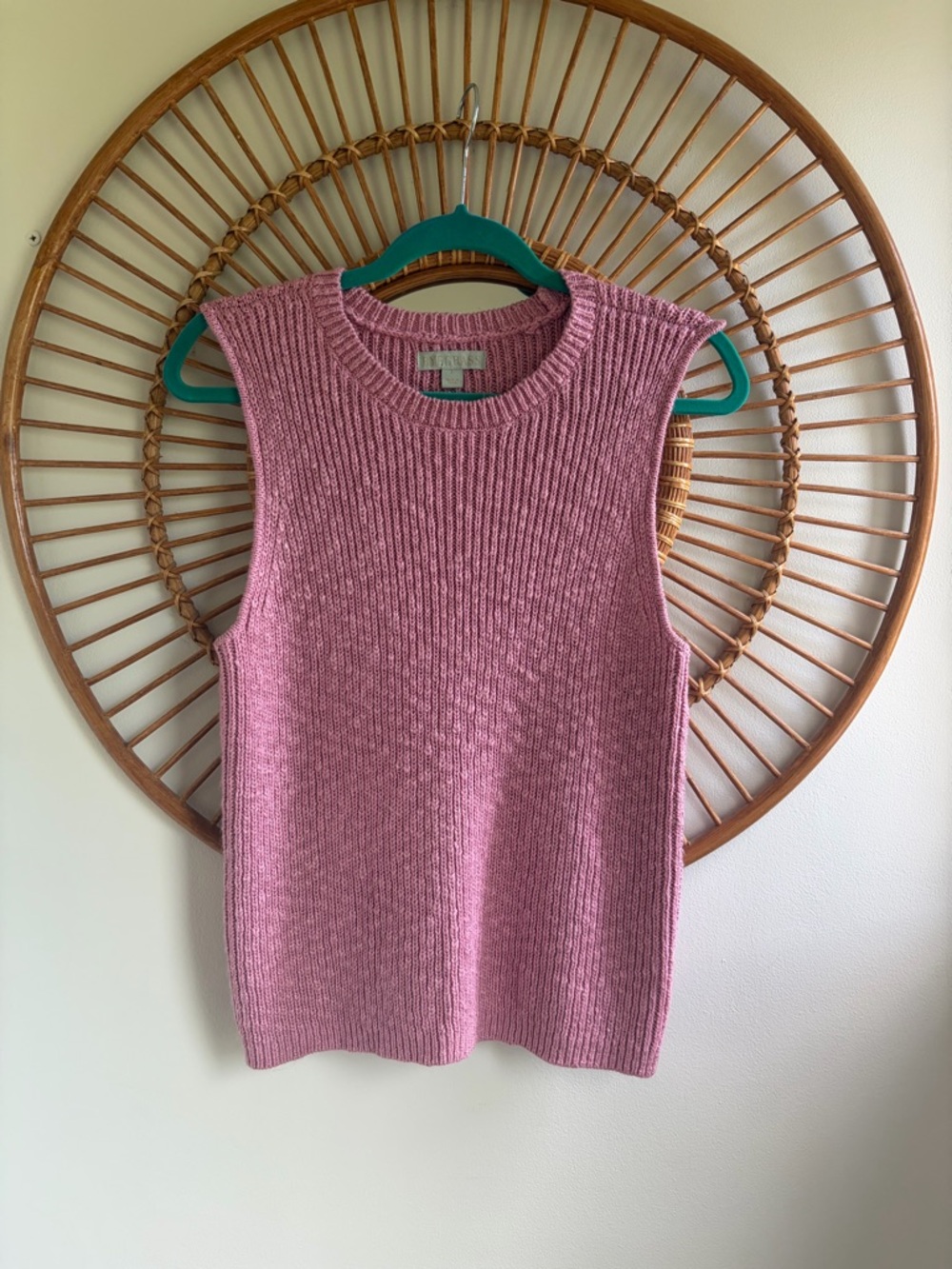 Ryegrass Sleeveless Knit Tank Top - Pink